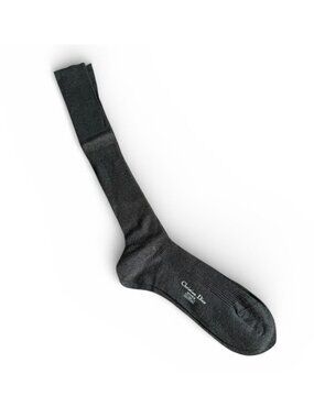 CHRISTIAN DIOR Monsieur Men's Vintage Gray High Dress Socks NEW NWOT